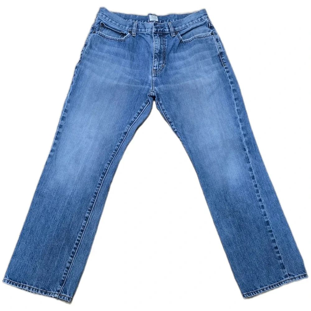 J. Crew Mens 33W 30L Vintage Slim Straight Blue Denim‎ Jeans Pants